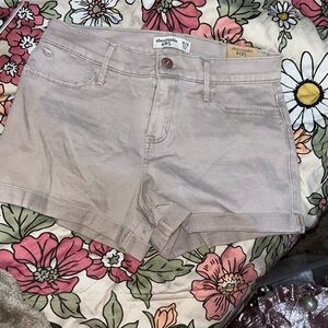 Abercrombie Kids High Waist Tan Shorts